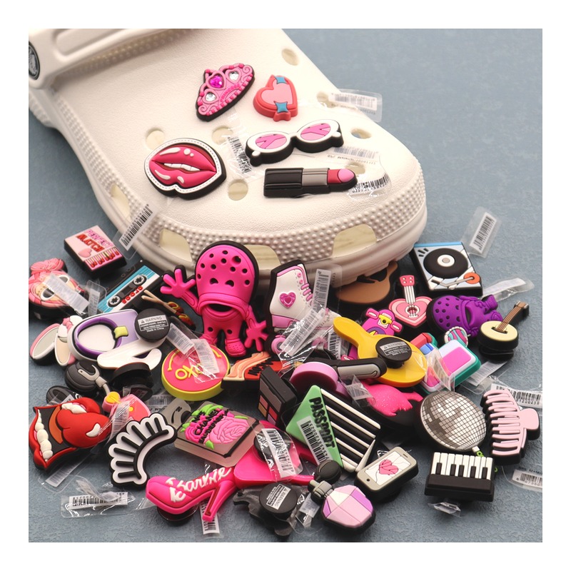 Glitter Shimmer Infused Translucent Gel Charm footwear trim style
