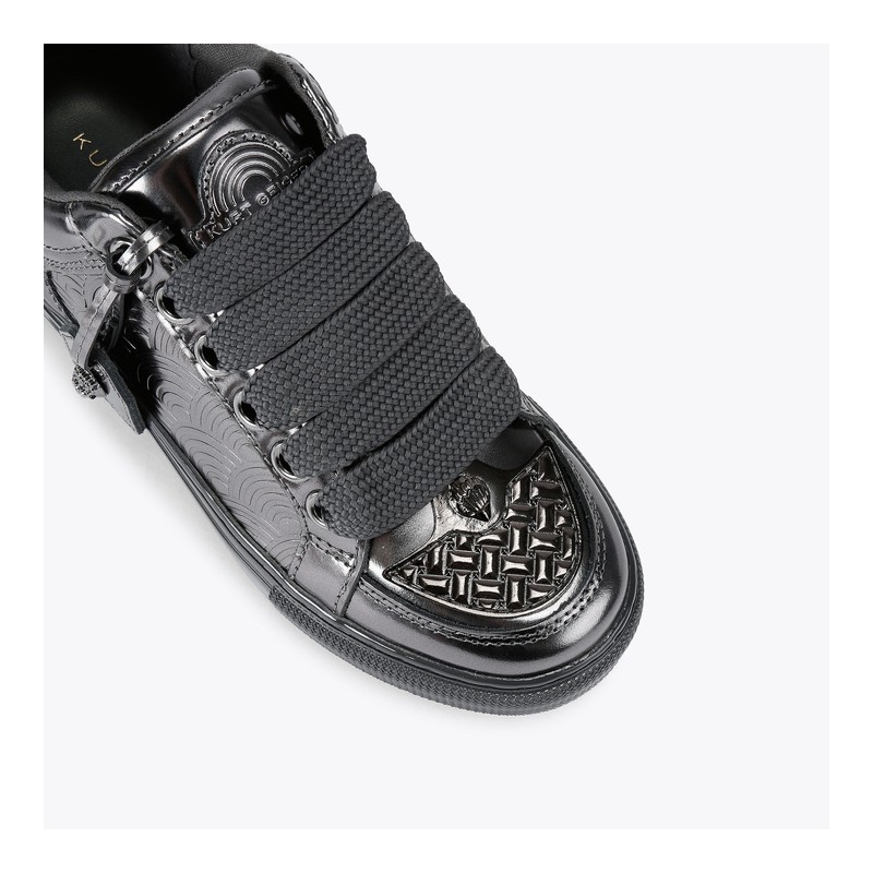 Matte Gunmetal Black Tactical Sneaker Tag footwear trim style