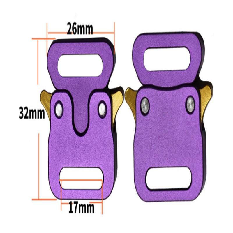 Mini Aluminum Cobra-Style Tactical Buckle footwear trim style