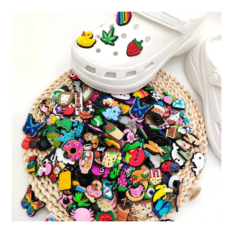 Assorted Molded PVC Shoe Charm Styles footwear trim style