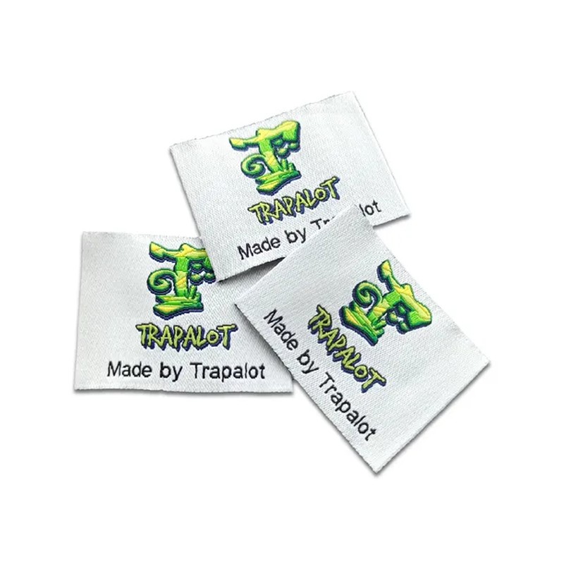 Ultrasonic Sealed End-Fold Damask Label footwear trim style