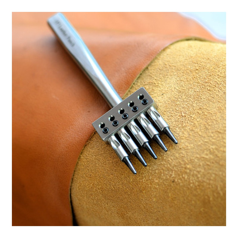 Punched Stitching Hole Pre-Pierced Leather Crest footwear trim style