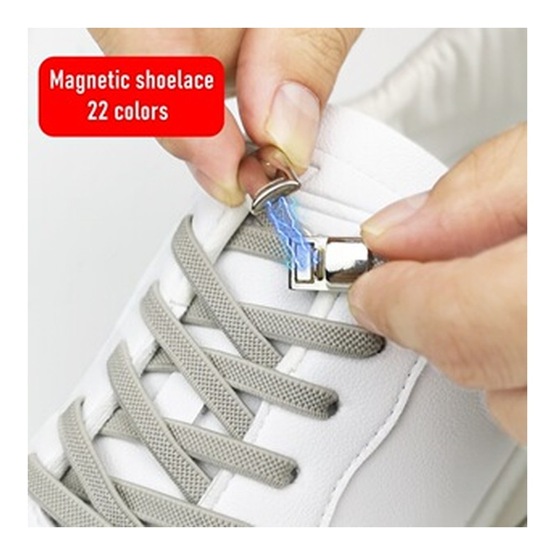 Magnetic Buckle Elastic Quick-Lacing System footwear trim style