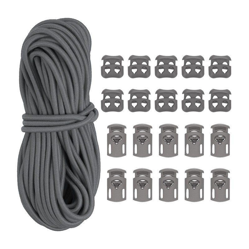 Reflective Bungee Cord with Spring Toggle Lock footwear trim style