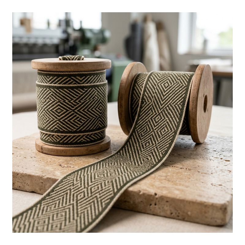 Herringbone Weave RPET Backstay Webbing footwear trim style